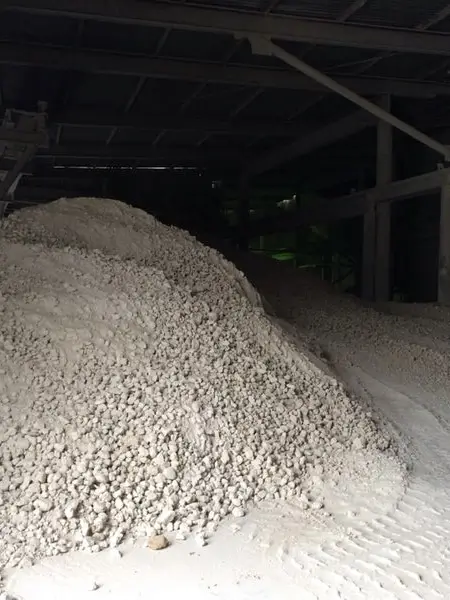 Imported marble blocks in stockyard
